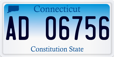 CT license plate AD06756