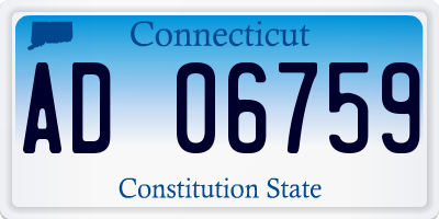 CT license plate AD06759