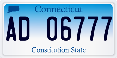 CT license plate AD06777