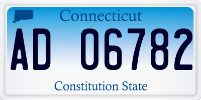CT license plate AD06782