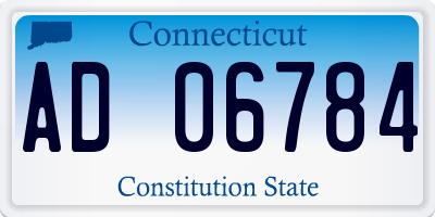 CT license plate AD06784