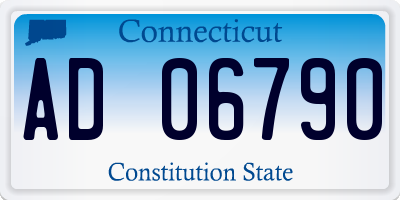CT license plate AD06790