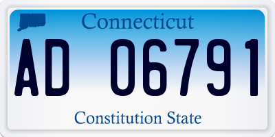 CT license plate AD06791