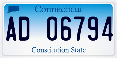 CT license plate AD06794