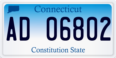 CT license plate AD06802