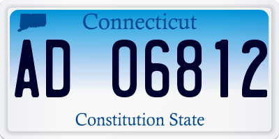 CT license plate AD06812