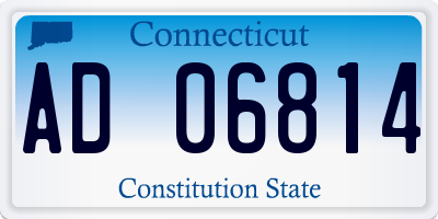 CT license plate AD06814