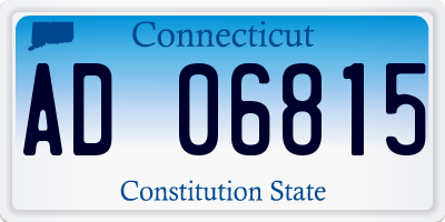 CT license plate AD06815