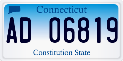 CT license plate AD06819