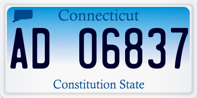 CT license plate AD06837