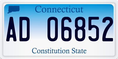CT license plate AD06852