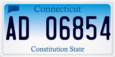 CT license plate AD06854