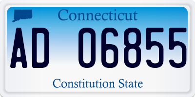 CT license plate AD06855