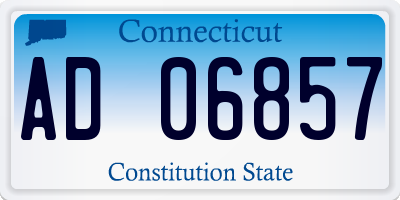 CT license plate AD06857