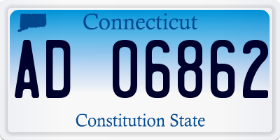 CT license plate AD06862
