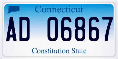 CT license plate AD06867