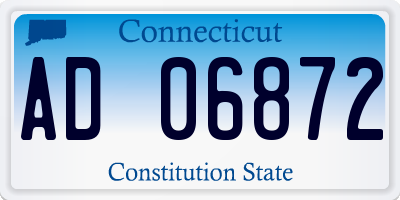 CT license plate AD06872