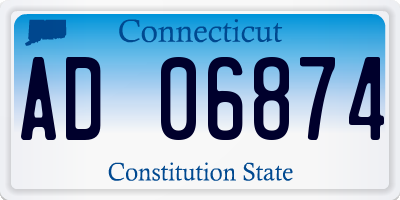 CT license plate AD06874