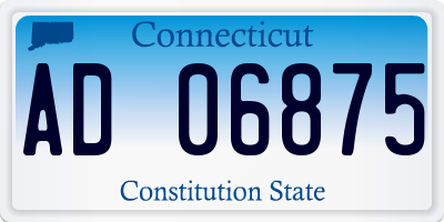 CT license plate AD06875