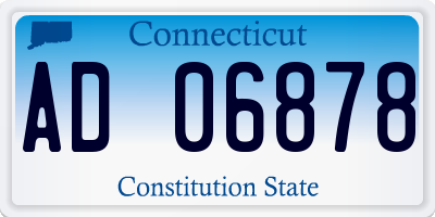 CT license plate AD06878