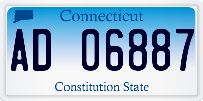 CT license plate AD06887