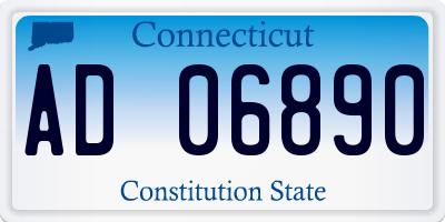 CT license plate AD06890