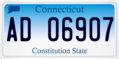 CT license plate AD06907