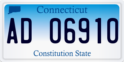 CT license plate AD06910