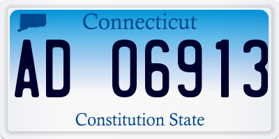 CT license plate AD06913