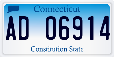 CT license plate AD06914
