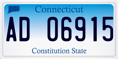 CT license plate AD06915