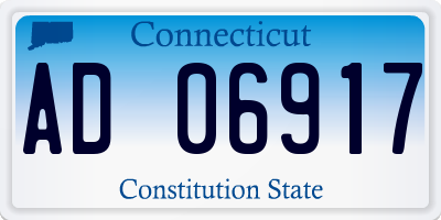 CT license plate AD06917