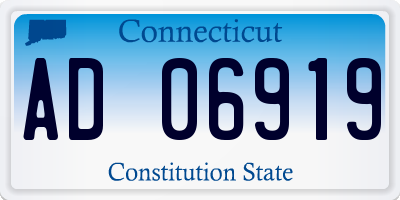CT license plate AD06919
