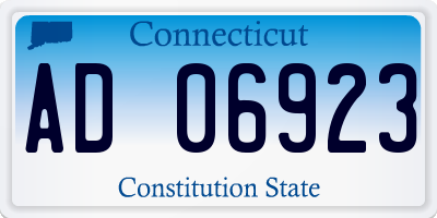 CT license plate AD06923