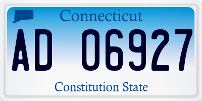 CT license plate AD06927