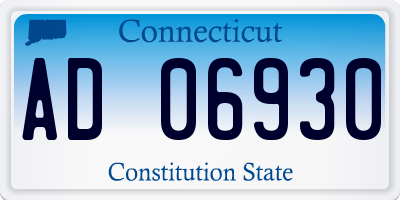 CT license plate AD06930