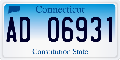 CT license plate AD06931