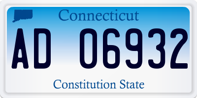 CT license plate AD06932