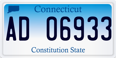CT license plate AD06933