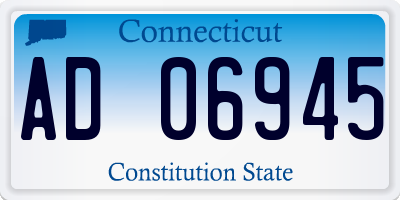 CT license plate AD06945