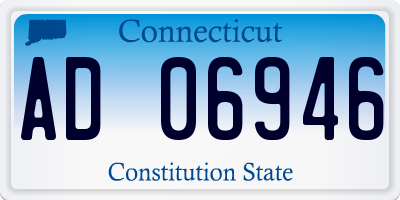 CT license plate AD06946