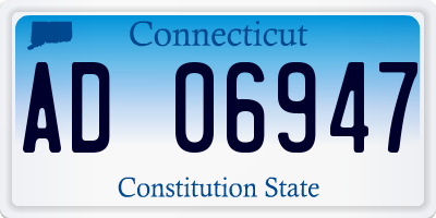CT license plate AD06947