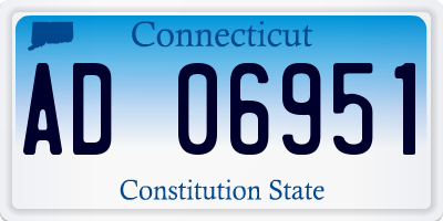 CT license plate AD06951