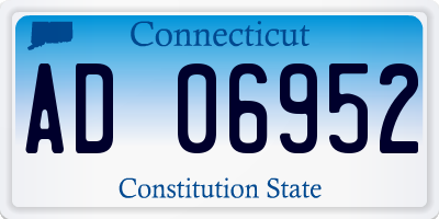 CT license plate AD06952