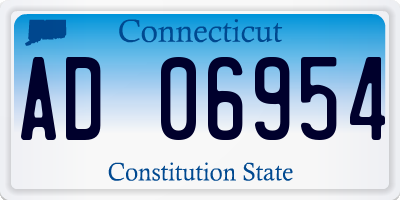 CT license plate AD06954