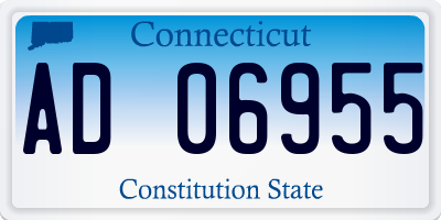 CT license plate AD06955