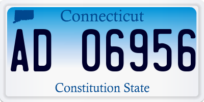 CT license plate AD06956