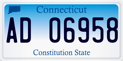 CT license plate AD06958