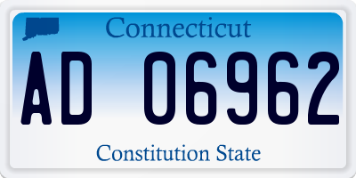 CT license plate AD06962