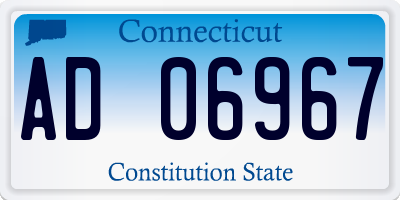 CT license plate AD06967